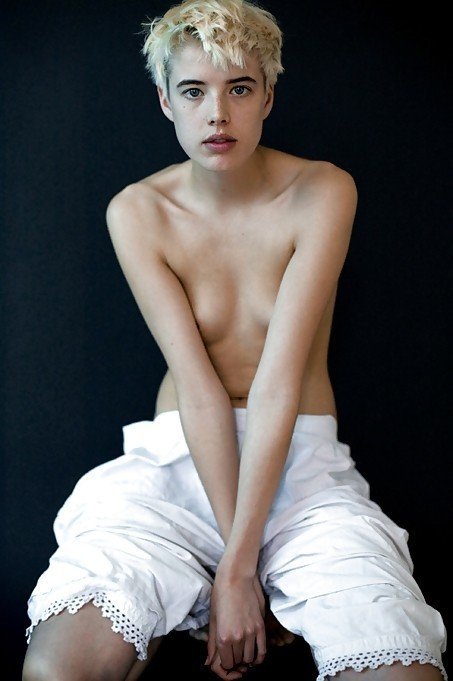 White mix Tomboy Dyke Stud short hair #kMgUn25U
